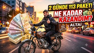 MOTORLU KURYE KART DAĞITIMI iki günlük hasılat 