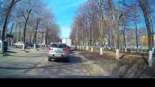 Город Коломна. Видеозапись поездки на автомобиле. Март 2015 года.