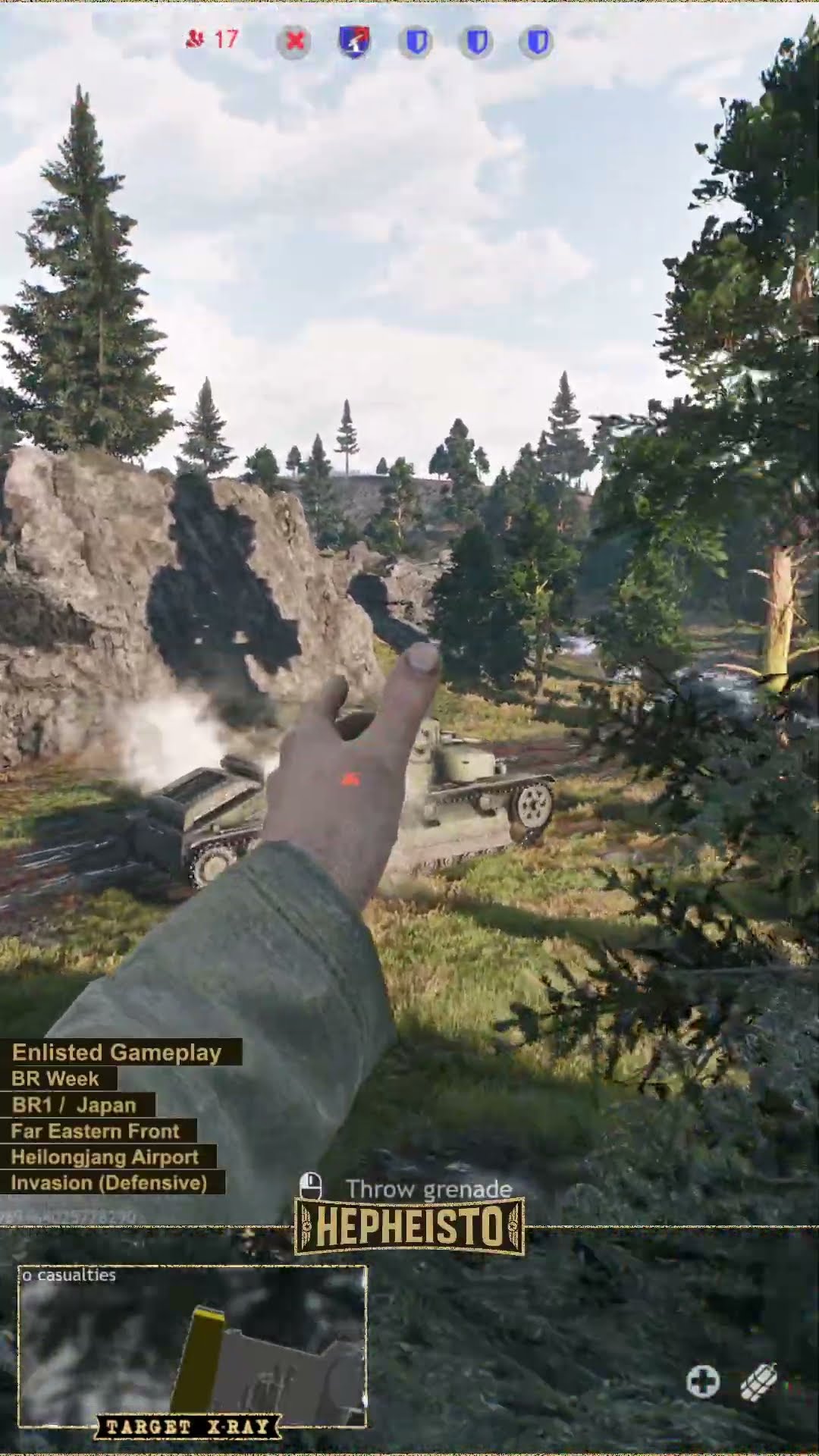 Anti Tank Gunner eliminates Tank T-28E with Explosion Pack