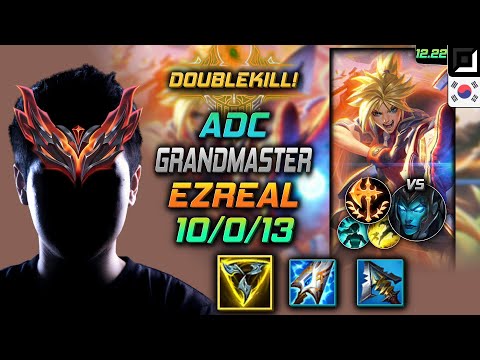 GrandMaster Adc Ezreal Build Trinity Force Conqueror - Ezreal Adc vs Kalista - LOL KR 12.22
