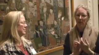 Polly Leonard, editor-in-chief of Selvedge Magazine, filmed at Textile Collections in Victoria and Albert Museum, London