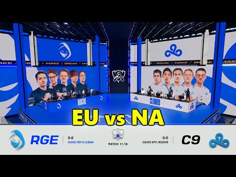 ROGUE vs CLOUD9 - EU vs NA - WORLDS 2021 - GROUP A - DAY 1 - LEAGUE OF LEGENDS