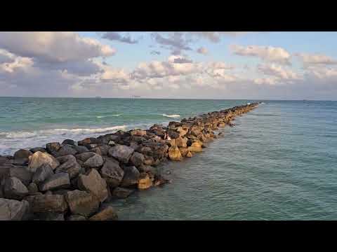 Beautiful sunset at South Pointe Park and Beach, #southbeach #miami #florida #whitesandbeaches