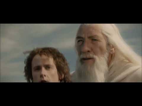 LOTR The Return of the King - Gandalf & Pippin ride to Minas Tirith