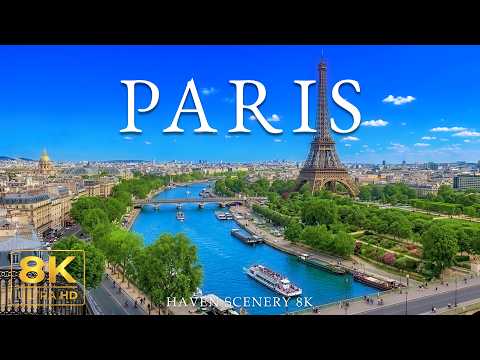 Paris 8K – Stunning Views of Eiffel Tower, Louvre & Scenic Streets