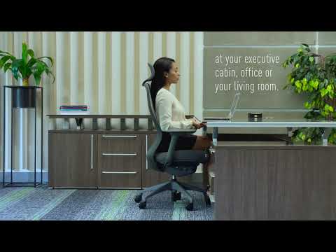 Fabric featherlite helix high back mesh chair, adjustable ar...