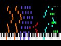 Conlon Nancarrow - Study no. 1 for player piano (piano roll visualization)
