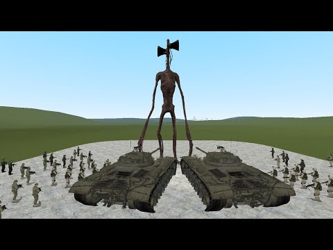 SIREN HEAD VS MILITARY ARMY!! Garry's Mod [Siren Head Trevor Henderson] Gameplay