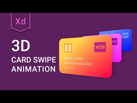 3D Card Swipe Animation Adobe Xd | BKreative