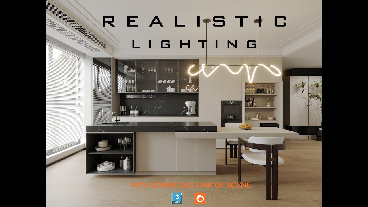 Photorealistic Interior Rendering Tutorial | Kitchen Lighting | 3ds Max + Corona Renderer