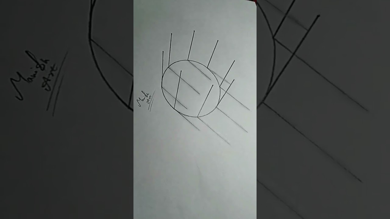 3D circle⭕ table drawing. 😇👍 #shorts #viral #3D