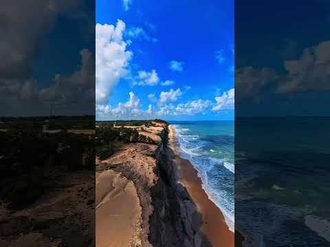 Voo livre sobre a praia de Cacimbinhas em Tibau do Sul RN #shorts #voolivre