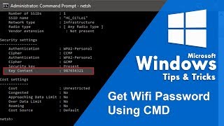 How to Get Wifi Password Only Using CMD (Command Prompt)