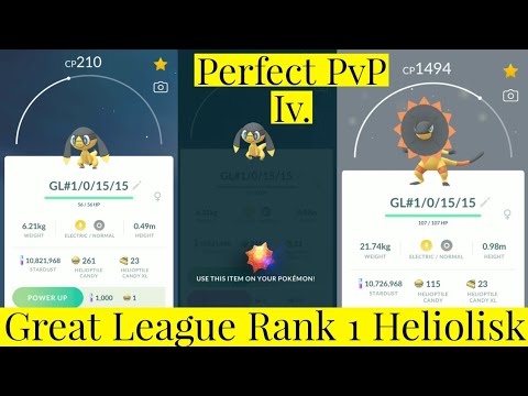 Great League Rank 1 Helioptile Evolution Into Heliolisk In Pokemon Go  | Heliolisk Pokemon Go Pvp