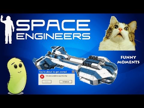 Space Engineers Funny Moments! | Blue Ship Crash, The Mini-Ship, Spaztic Ships |
