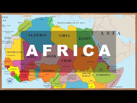 Map of Africa: Countries & Capitals with Photos and National Flags. Learn Geography #03