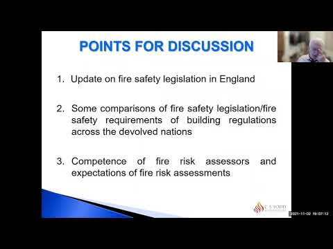 Fire safety legislation and fire risk assessment - the current climate