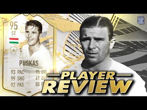 WHAT ARE THESE FINESSE SHOTS?!😱 95 PRIME ICON MOMENTS PUSKAS PLAYER REVIEW! FIFA 21 ULTIMATE TEAM