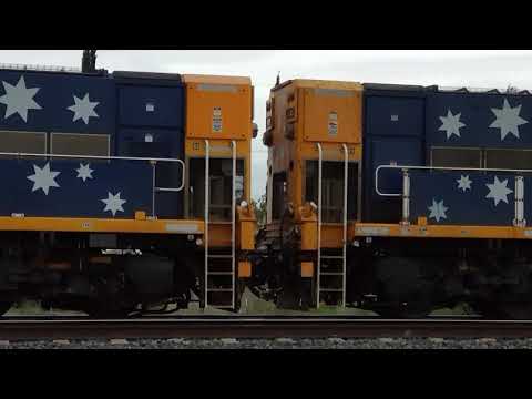 PN Queensland coal train seen at Gracemere.