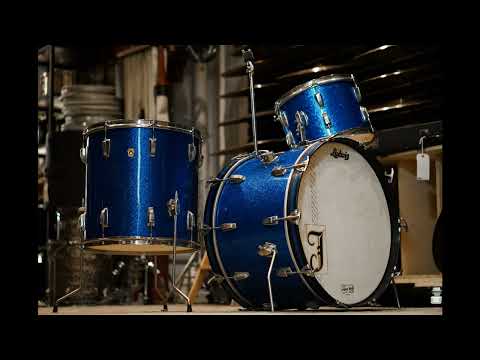 Ludwig 13/16/22" Super Classic Drum Set - 1960s Blue Sparkle image 24