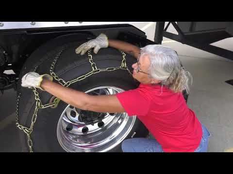 How to put on a snow chain super singles