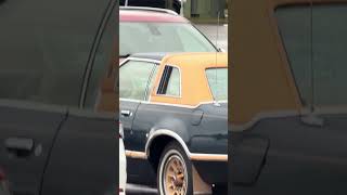 Mercury Cougar from the 70’s out prowling in the rain and still gettin’ the Groceries in style!