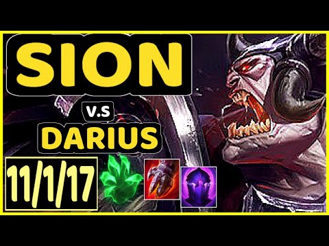 TRUKLAX (SION) vs DARIUS - 11/1/17 KDA TOP GAMEPLAY - EUW Ranked GRANDMASTER