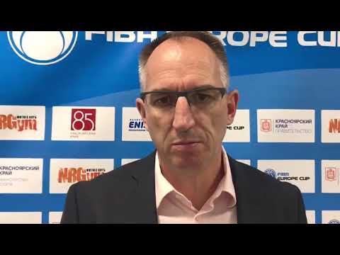 Jovica Arsic, head coach of Balkan after the game against Enisey Krasnoyarsk