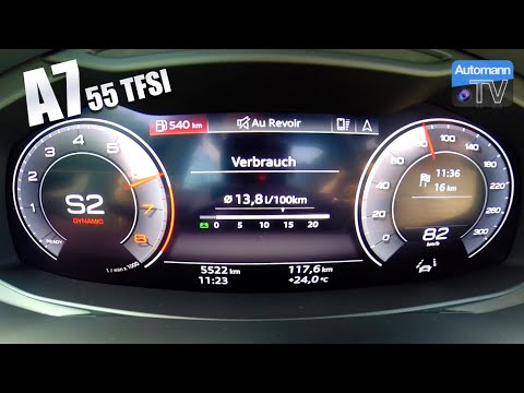 2018 Audi A7 (340hp) - 0-100 km/h acceleration (60FPS)
