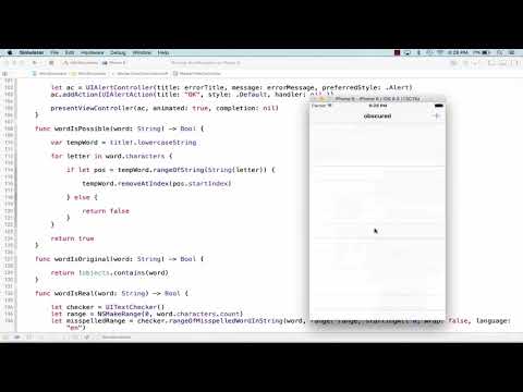 Hacking with Swift 2 - Beginner to Pro - Build 20 Apps : Word Scramble Intro