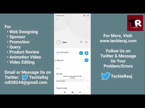 Redmi 8A Pro Can't Set Profile Photos for Sim Contacts Problem Solved