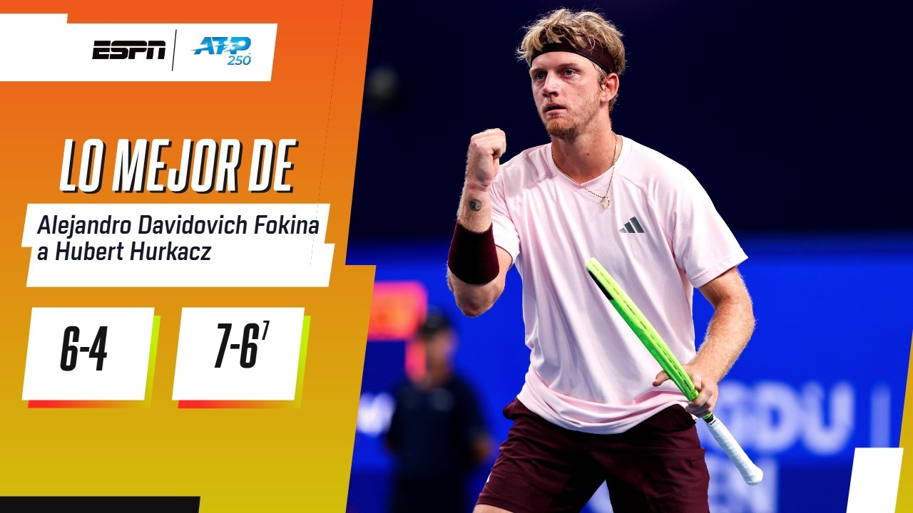 DAVIDOVICH FOKINA GANÓ LA FINAL DEL ATP 250 DE CHENGDU ANTE HURKACZ: 6-4 y 7-6(7) | RESUMEN