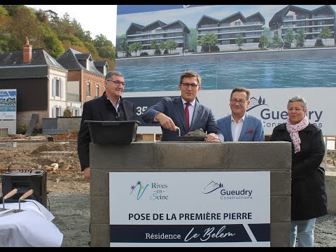 Pose de la Première Pierre de la Résidence Le Belem à Rives-en-Seine