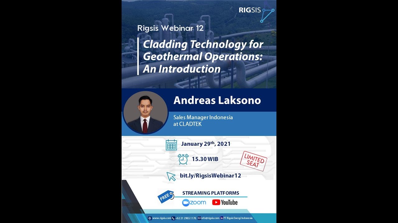 Webinar 12 : Cladding Technology for Geothermal Operations: An Introduction