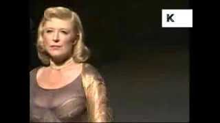 1997 Marianne Faithfull on London Fashion Week Catwalk, Archive Footage