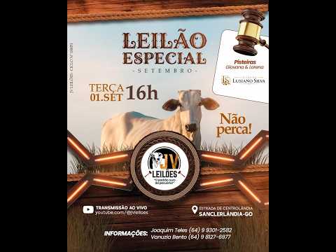 JV LEILÕES - AO VIVO  -01/09/2026 SANCLERLÂNDIA - GO