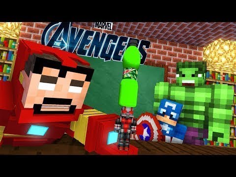 Monster School : AVENGERS BOTTLE FLIP Challenge - Minecraft Animation
