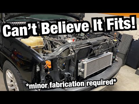 Supercharged Silverado gets a MASSIVE Heat Exchanger & Trans Cooler