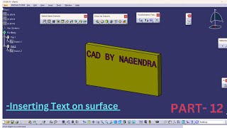 Download the video "CATIA V5 Drafting Tutorials Part-12 | Inserting Text on Surface, Emboss,Deboss..etc..,"