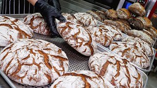 Street Food in Korea! healthy bread How to make bread and baguettes - Korea street food / 서울빵맛집 빵을집다