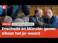 Het partnerschap is officieel beklonken tussen Enschede en Münster
