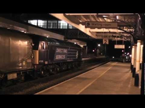 DRS Class 47  47818 stops at Sleaford with the WWH Boston Steel 04/02/2013