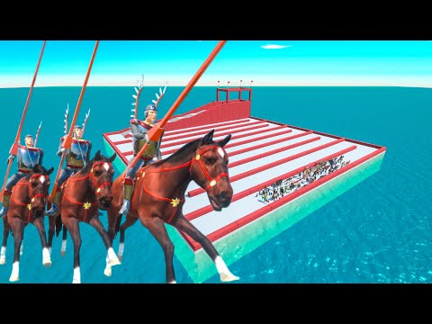Escape From Hussar - Last Survivor - Zigzag Course | Animal Revolt Battle Simulator