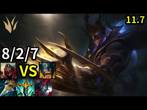 Zed Jungle vs Olaf- KR Grandmaster | Patch 11.7