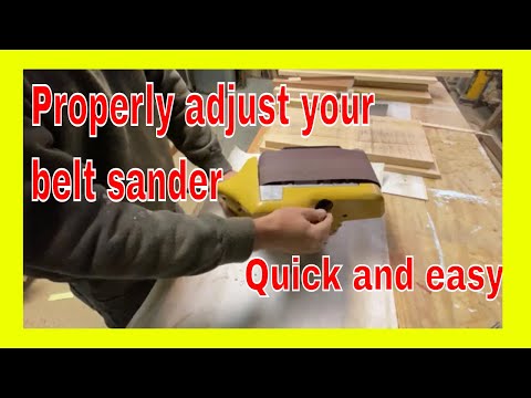How to properly adjust your belt sander