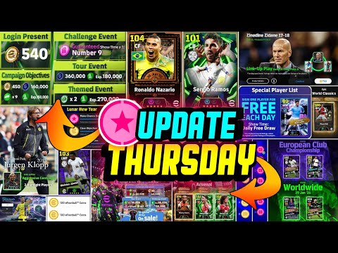 eFootball™ 2026 New Update! Free Epic 😍 New Treasure Link, Thursday Potw & Free Coins Campaign