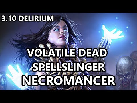 3.10 Delirium Volatile Dead Spellslinger Necromancer League Start Build