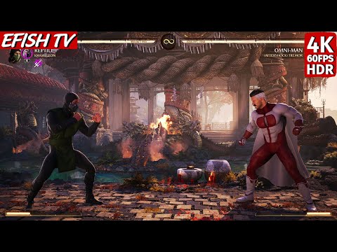 MK95 Reptile & Khameleon vs Omni-Man & Tremor (Hardest AI) - Mortal Kombat 1