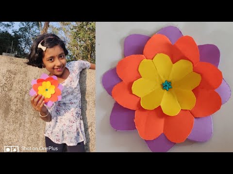 Sunday with samhitha / how to make simple and easy paper flower
