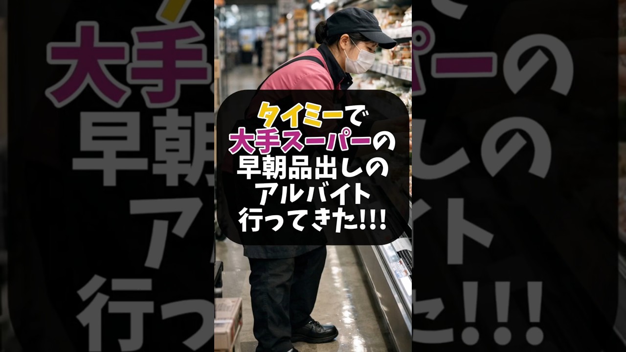 大手スーパーマーケットの早朝品出しのアルバイトに行ってきた結果｜スキマバイト体験（タイミー）